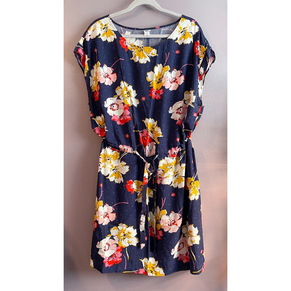 Old Navy Tie Waist Floral Challis Shift Dress - Size 2X